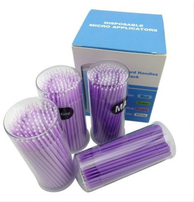 

Yimart Purple Ultrafine Size 1mm Disposable Mascara Applicator Individual Eyelash Extension Micro Brush(Pack of 400)