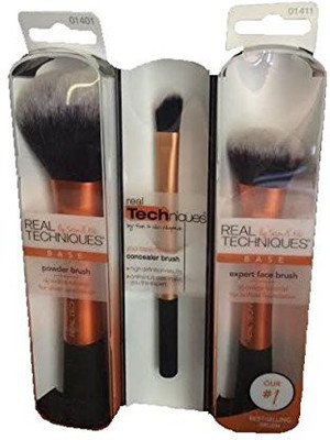 

Paris Presents Real Techniques 3 Brush Set-powder Brush, Expert Face Brush & Concealer Brush(Pack of 3)