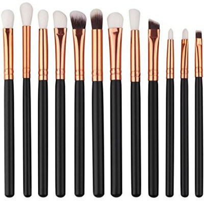 

Toraway Pro Mini Cosmetic Eyebrow Eyeshadow Brush Makeup Brush Sets Kits Tools(Pack of 12)