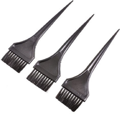 

Uxcell Tapering Black Grip Hair Dye Tint Color Highlight Coloring Brush(Pack of 3)