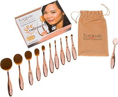 

Iluminate Essentials Obsessions Oval - 11 Rose Gold Oval In Gift Box, Perfect For Face Powder Body(Pack of 11)