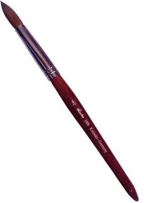 

Lucky Professional Red Wood Kolinsky Acrylic Nail Brush Round Size (12)(Pack of 1)