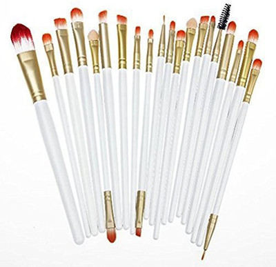 

Kolight Set Of Makeup Set Powder Foundation Eyeshadow Eyeliner Lip Cosmetic Brushes-white+gold(Pack of 20)