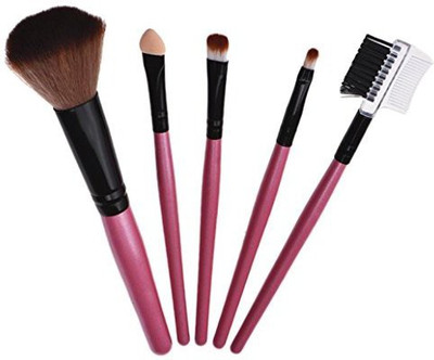 

Toraway Pro /set Makeup Brush Kit Cosmetic Brushes Set (pink)(Pack of 5)
