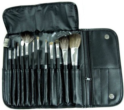 

Elixir Beauty Artist Studio Quality Artist's Cosmetic Brush Set Make Up Collection W/ Leather Case(Pack of 12)