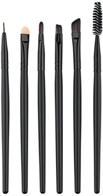

Lookatool Cosmetic Eyebrow Eyeshadow Brush Makeup Brush Sets Kits Tools(black)(Pack of 6)
