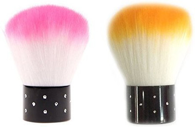 

Polytree Mini Rhinestones Cosmetic Nail Art Dust Remover Face Brush (random Color)(Pack of 2)