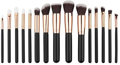 

Fheaven 1set Cosmetic Makeup Brush Brushes Set Foundation Powder(Pack of 15)
