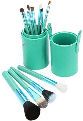 

Aivtalk Professional Premium Synthetic Set Cosmetic Makeup Brush Brushes Set Kit Leather Cup Case Green(Pack of 12)