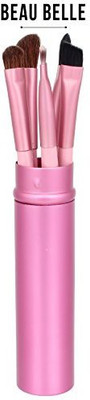 

Beau Belle Professional Cosmetic Make Up Set + Case Eyeshadow, Eyelash Brush+ Travel Accessories Kit (pink)(Pack of 5)