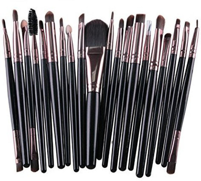 

Sannysis Tools Make-up Toiletry Kit Wool Make Up Brush Set(black )(Pack of 20)