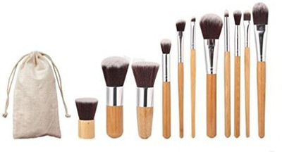 

Cokate Makeup Brushes Set, Comb Brush Wooden Brush With A Reusable Storage Bag(Pack of 11)