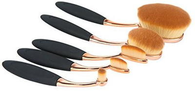 

Niceeshop New Fashionable Soft Oval Toothbrush Makeup Brush Foundation Brushes Makeup Cosmetics Tool Sets(Pack of 5)
