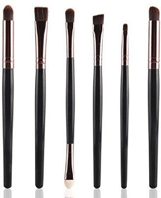 Vovotrade Makeup Brushes, Cosmetic Makeup Brush Lip Makeup Brush Eyeshadow Brush (gold)(Pack of 6)