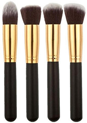 

Datework Black Synthetic Kabuki Flat Foundation Brush Single Makeup Cosmetic(Pack of 4)