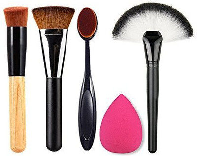 

Cokate Comb Set, Big Fan Brush, Oval Tooth Brush, Flat Power Brush, Wooden Buf(Pack of 4)