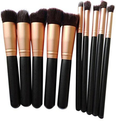 

Yoyorule Cosmetic Makeup Brush Brushes Set Foundation Powder Eyeshadow (black)(Pack of 10)
