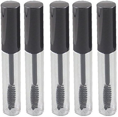 

Luzen 10ml Black Cap Reusable Empty Eyelashes Tube Bottle(Pack of 5)