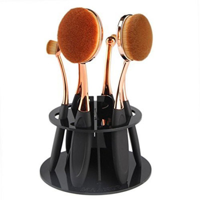 

Binmer(tm) Hole Oval Makeup Brush Holder Drying Rack Organizer Cosmetic Shelf Tool(Pack of 6)