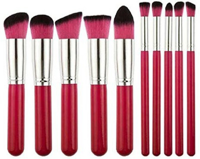 

Leewa Makeup Brushes Set Powder Foundation Eyeshadow Tool -pack 10 (hot Pink)(Pack of 10)