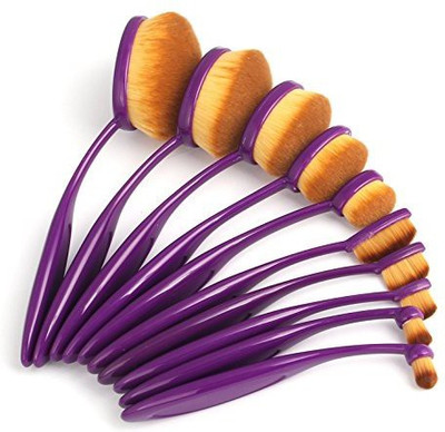 

Vander Synthetic Kabuki Foundation Makeup Brush Set Purple(Pack of 10)