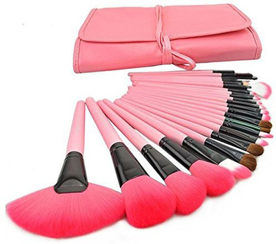 

Ace Professional Makeup Brushes Set Cosmetic Make Up Brush Kit Pink Makeup Tool +pink Leather Case(Pack of 24)