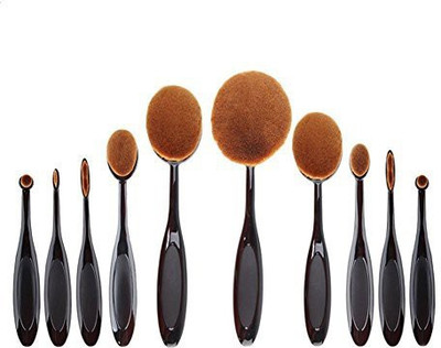 

Freedi Toothbrush Design Makeup Brush Kits Face Lip Eyeliner Brushes Set Makeup Beauty Tools(Pack of 10)