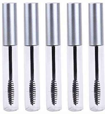 

Luzen 10ml Shinny Silver Cap Reusable Empty Eyelashes Tube Bottle(Pack of 5)