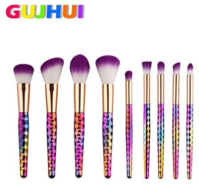 

Sagton� Gujhui Makeup Foundation Eyebrow Eyeliner Blush Powder Specular Brush Lip Concealer Brush Tool(Pack of 9)