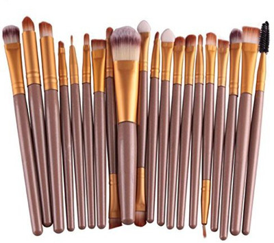 

Bolayu Makeup Tools Make-up Toiletry Kit Wool Make Up Brush Set Gold(Pack of 20)