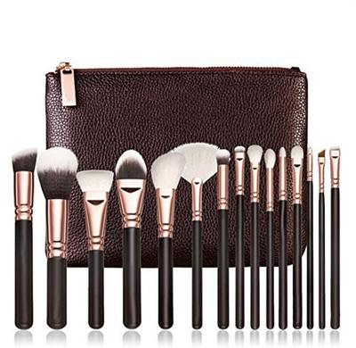 

Hemlock Makeup Brushes Kits, Powder Blush Brushes Cosmetic Brushes With Case (black)(Pack of 15)