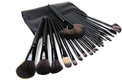 Cokate Makeup Brush Set, Eyebrow Shadow Cosmetic Makeup Brush Set With Pouch Bag (black)(Pack of 24)