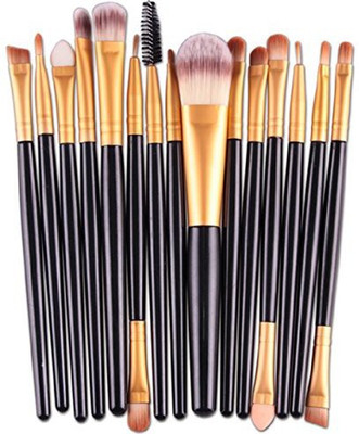 

Vovotrade Eye Shadow Foundation Eyebrow Lip Brush Makeup Brushes Tool (black)(Pack of 15)