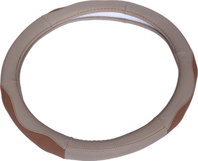 

OSHOTTO Steering Cover For Universal For Car Universal For Car(Beige, Tan, Leather)
