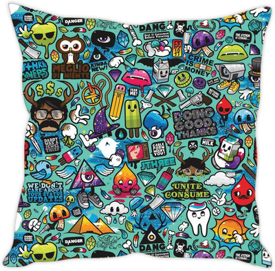 

Sleep Nature's Abstract Cushions Cover(40.63 cm*40.63 cm, Multicolor)
