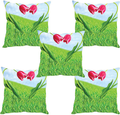 

Sleep Nature's Abstract Cushions Cover(Pack of 5, 30.63 cm*30.63 cm, Multicolor)