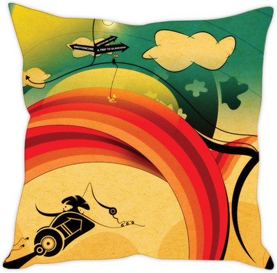 

Sleep Nature's Abstract Cushions Cover(40.63 cm*40.63 cm, Multicolor)