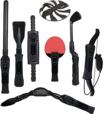 

CTA Digital 8 in 1 Sports Pack for Wii Sport Resort in Black WI-8SRB Gaming Accessory Kit(Black, For Wii)
