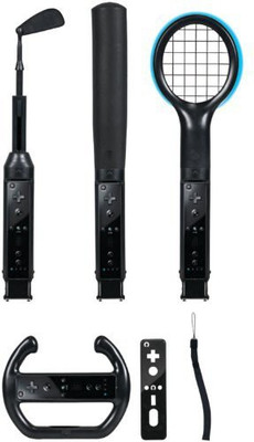 

CTA Digital Black Grand Slam 6 in 1 Sports Packfor Nintendo Wii WI-6KB Gaming Accessory Kit(Black, For Wii)