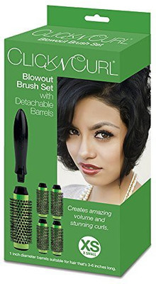 

Click n Curl Blowout Brush Set with Detachable Barrels Full Set, X-Small