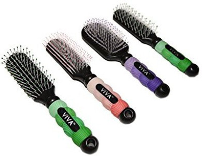 

Viva Brights Professional Full MultiColor Cushion Brush Set ( 4 Pack)