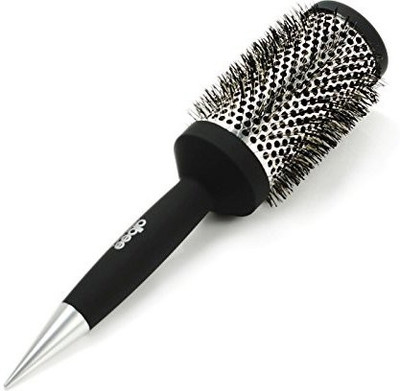 

Albee Styling Natural Boar Bristles Hair Brush Rubber Rounded handle Silver plated Anti-Bacterial (52mm)