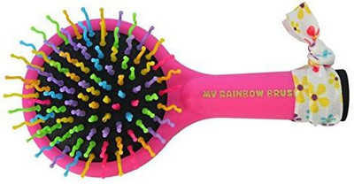

American Jewel Rainbow Hair Brush, Pink