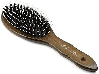 

Mont Bleu Oval Wood Paddle Pure Boar Bristle Brush with Pins | Designed in Germany
