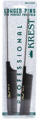 Krest Rattail Combs 2 Pack