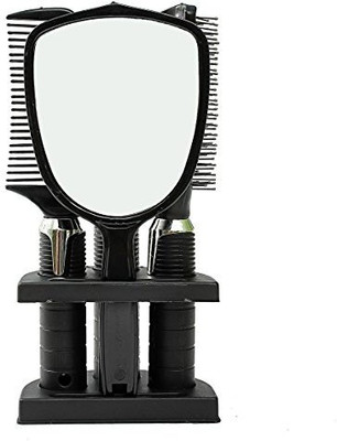 

LuckyFine 5pcs Hair Tools Styling Display Stand Hold Combs Mirror Set Kit