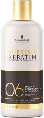 

Schwarzkopf Supreme Keratin Smoothing Infusion System (06) Smooth Conditioning Gloss Mask(250 ml)