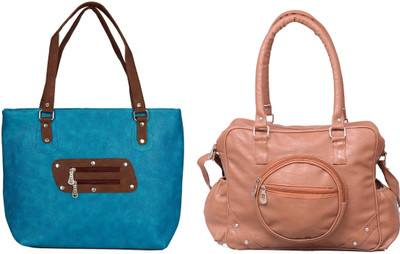 

Vera Stayle Hand-held Bag(Blue, Brown)