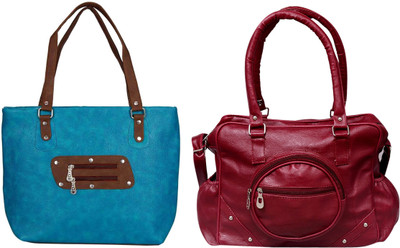 

Vera Stayle Hand-held Bag(Blue, Maroon)