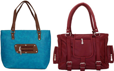 

Vera Stayle Hand-held Bag(Blue, Maroon)